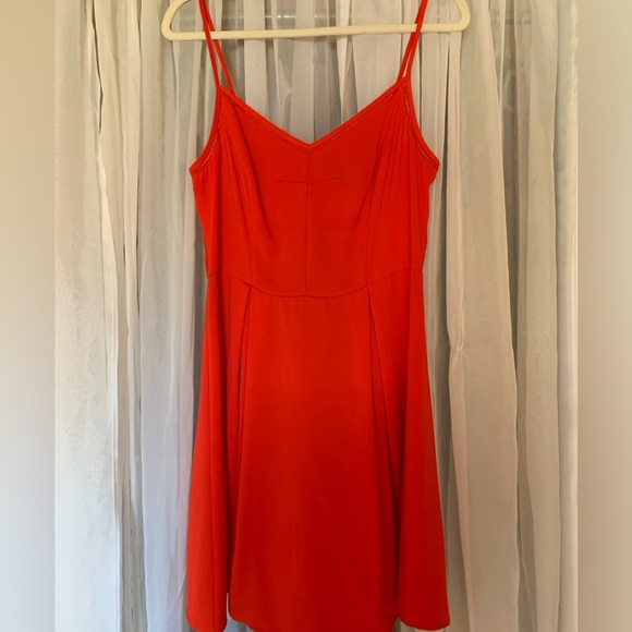 Dynamite, medium flare strap dress, colour orange red - Picture 4 of 7